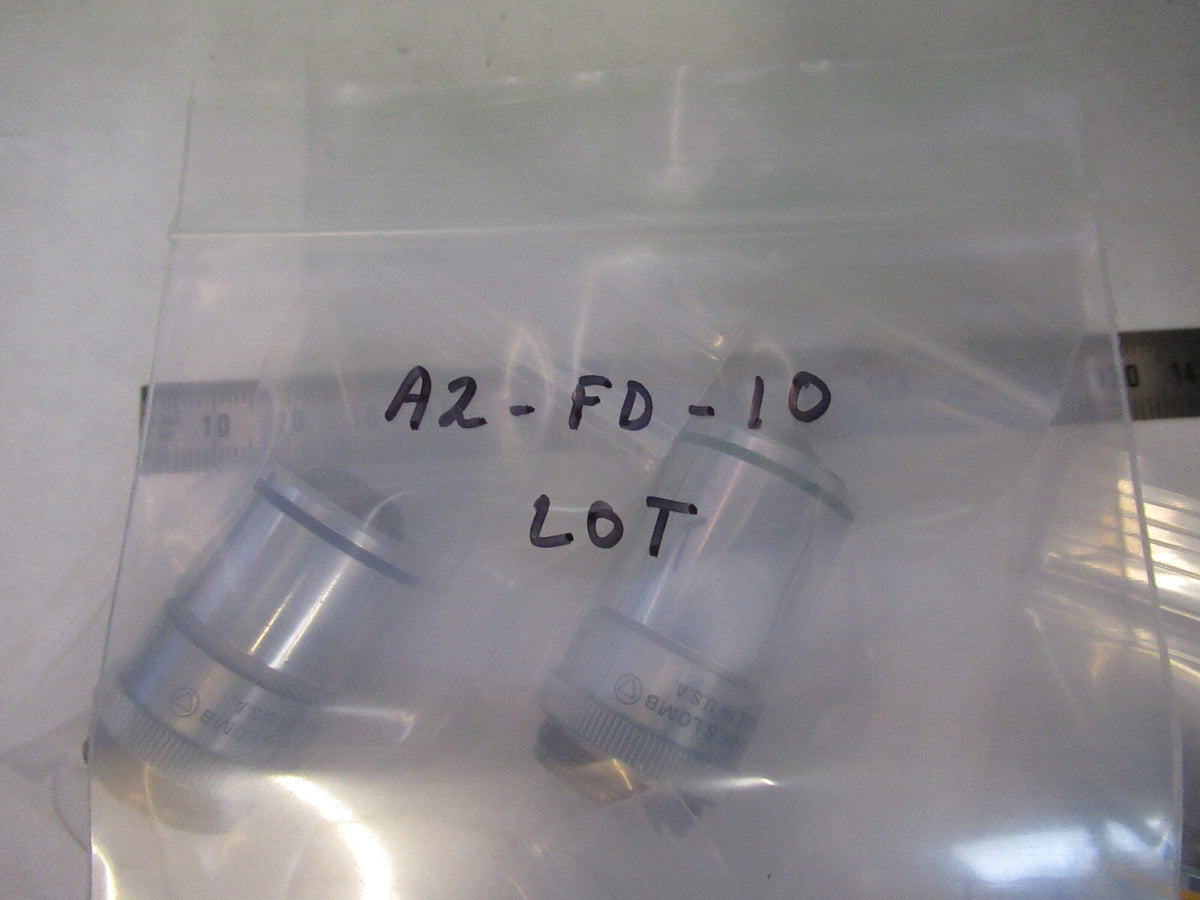BAUSCH LOMB LOT INDUSTRIAL OBJECTIVE MICROSCOPE PART AS PICTURED A2-FD-10