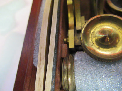 Antique Cary Gould circa 1830 Brass Microscope + Case