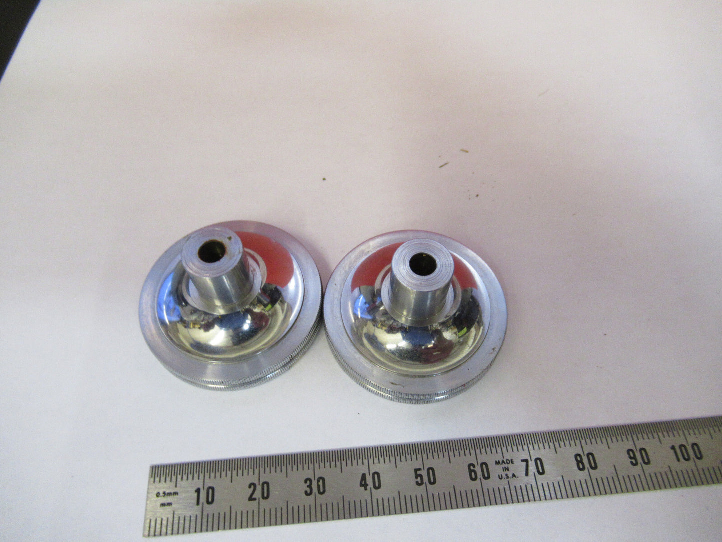 SPENCER AO  PAIR KNOBS ANTIQUE MICROSCOPE PART AS PICTURED #X3-B-02