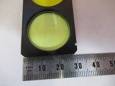 Ernst Leitz Wetzlar Slide Yellow Filter Optics Microscope Part
