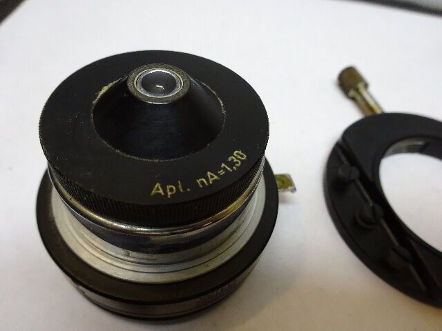 MICROSCOPE PART WILD HEERBRUGG SWISS M11 CONDENSER + IRIS OPTICS AS IS #82-30