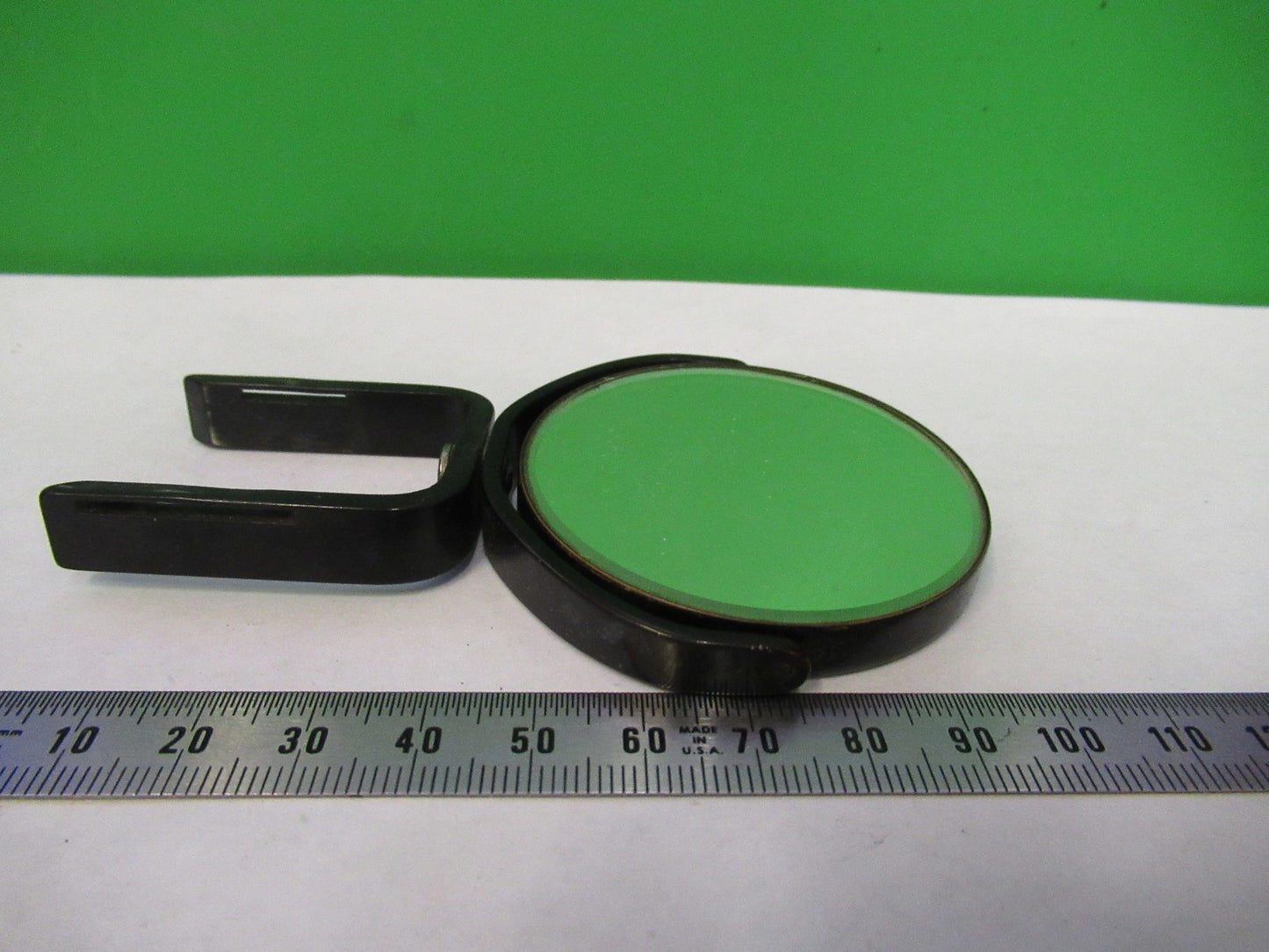ANTIQUE BAUSCH LOMB MIRROR ASSEMBLY OPTICS MICROSCOPE PART AS PICTURED T2-A-66