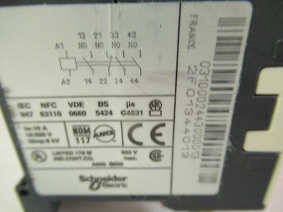 TELEMECANIQUE FRANCE CA3KN 24V CONTACTOR CONTROL SYSTEMS &FT-4-04