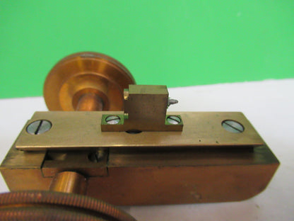 ANTIQUE BAUSCH LOMB MACRO STAGE KNOBS BRASS MICROSCOPE PART AS PICTURED S7-A-02