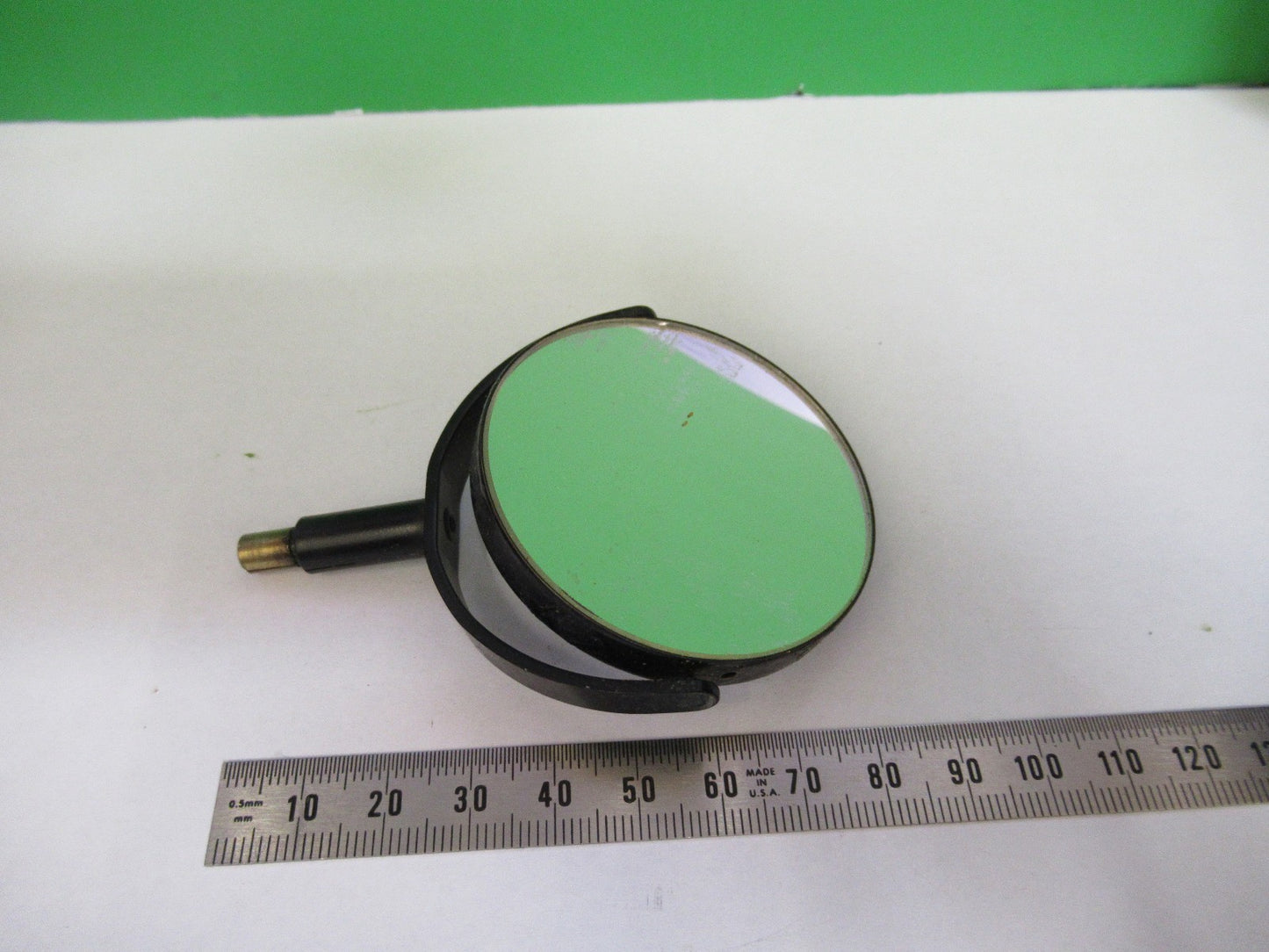 ANTIQUE BAUSCH LOMB MIRROR ASSEMBLY OPTICS MICROSCOPE PART AS PICTURED U9-A-13