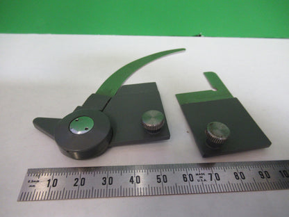 ANTIQUE BAUSCH LOMB PAIR CLIPS ASSEMBLY MICROSCOPE PART AS PICTURED X6-A-56