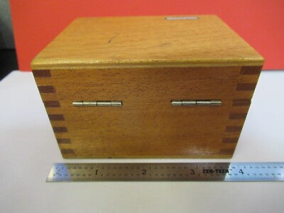EMPTY WOOD BOX LEITZ GERMANY MICROSCOPE PART AS PICTURED #Q1-A-52