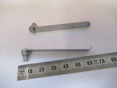 PAIR of CLIPS STAGE MICROSCOPE PART AS PICTURED &H1-B-32