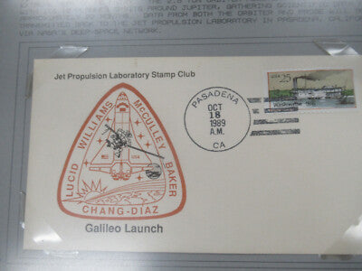 Jpl Galileo Launch Framed Patches Stamp 1989 Jet Propulsion Lab Lob