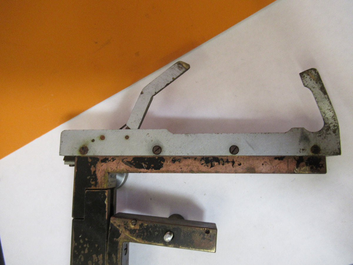 ANTIQUE REICHERT AUSTRIA STAGE XY HOLDER MICROSCOPE PART AS PICTURED Y4-A-125