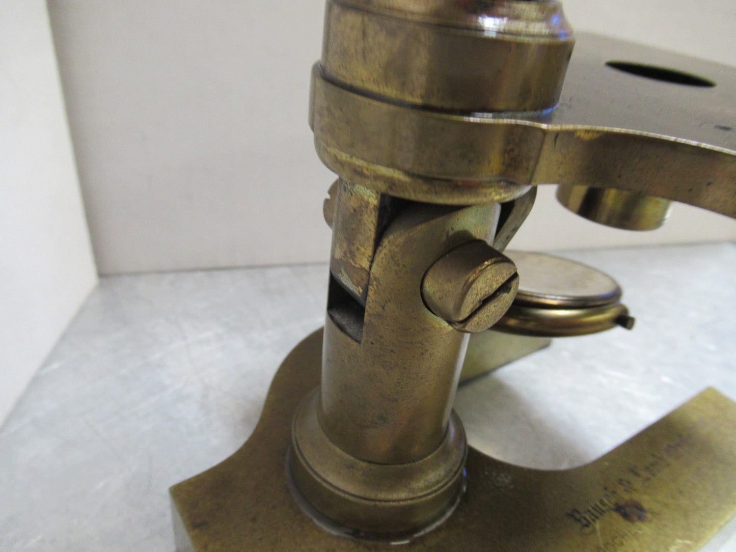 ANTIQUE BRASS BAUSCH LOMB circa 1880 RARE MICROSCOPE AS PICTURED LOB