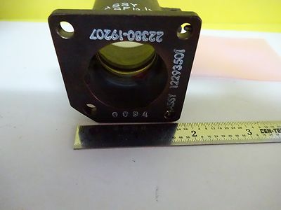 OPTICAL MIL SPEC BRASS MOUNTED LENS LASER OPTICS AS IS BIN#W4-57