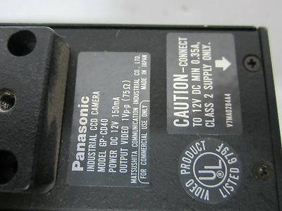 MICROSCOPE INSPECTION VIDEO CAMERA CCD PANASONIC GP-CD40 OPTICS AS IS BIN#N4-22
