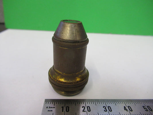 Antique Brass Reichert Objective Optics Microscope Part
