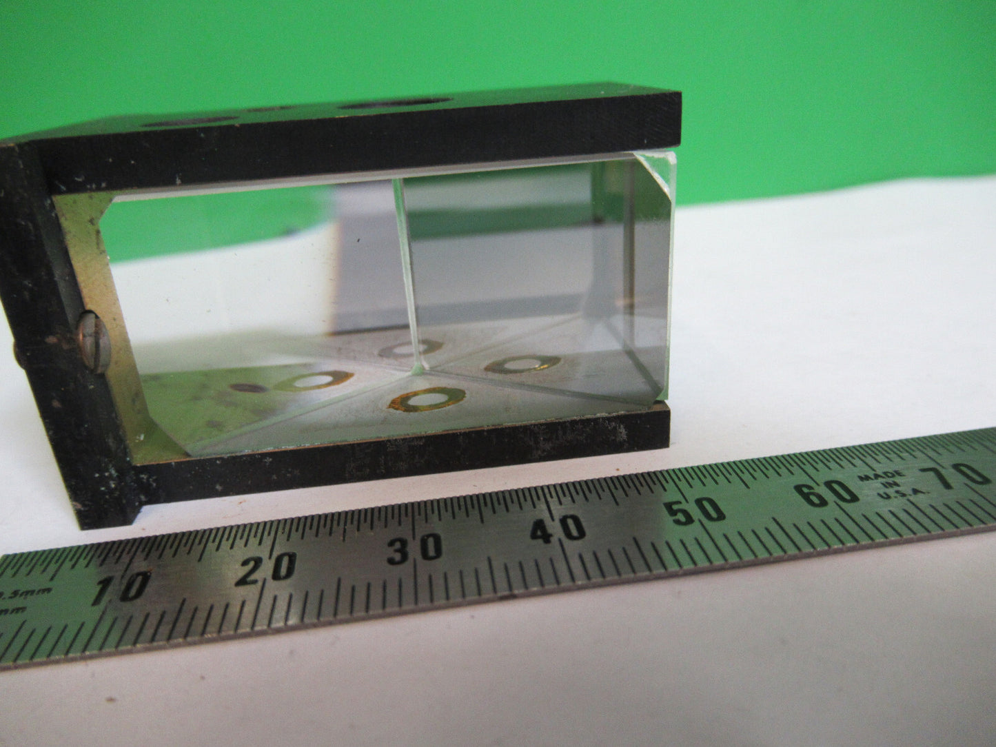 ANTIQUE BAUSCH LOMB PRISM HEAD OPTICS MICROSCOPE PART AS PICTURED S4-B-06