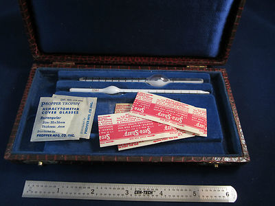 Vintage Propper Trophy Hemacytometer Blood Pipettes Lot