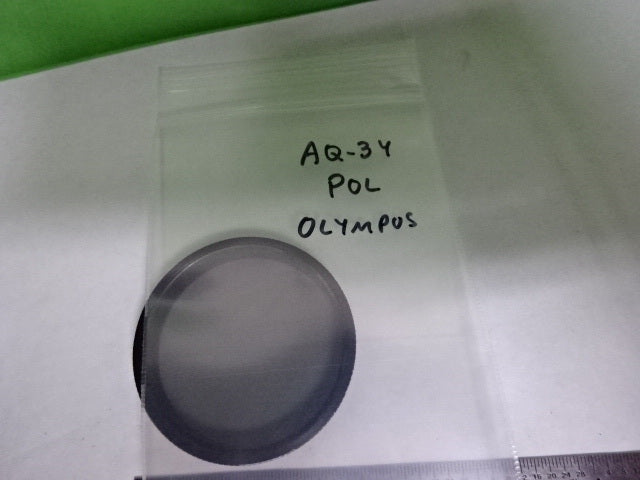 MICROSCOPE PART POLARIZER STEREO OLYMPUS JAPAN OPTICS AS IS #AQ-34