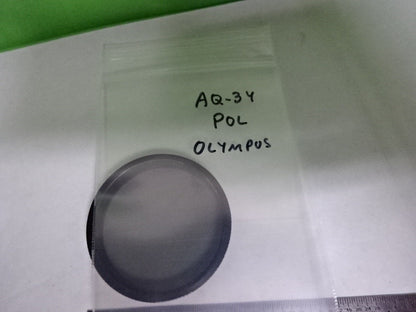 MICROSCOPE PART POLARIZER STEREO OLYMPUS JAPAN OPTICS AS IS #AQ-34