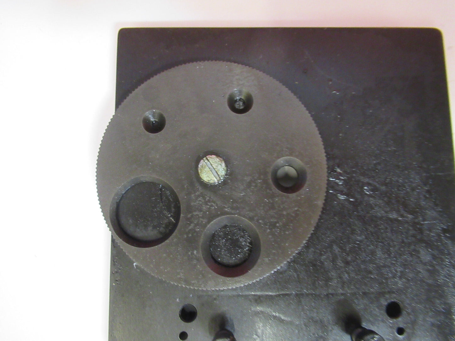 BAUSCH LOMB STAGE TABLE antique MICROSCOPE PART AS PICTURED  S3-B-89