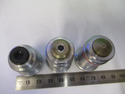 Lot 3 Ea Microscope Objective Lenses Bausch & Lomb 10X 43X 97X Optics