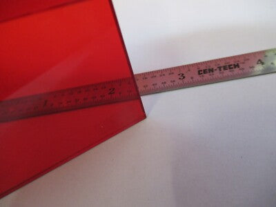 OPTICAL GLASS RED FILTER OPTICS 610nm AS PICTURED &3-FT-X14