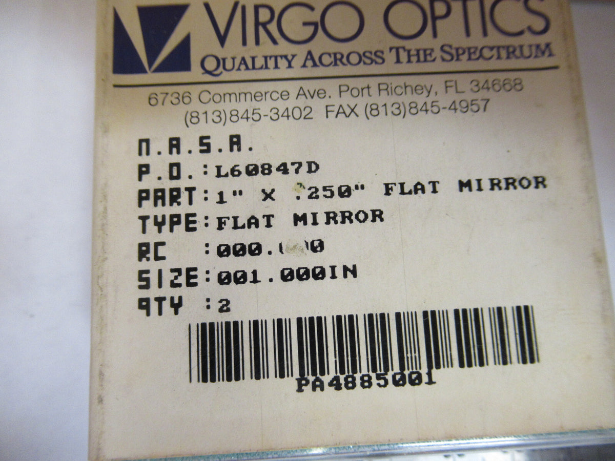 OPTICAL ex-NASA COATED LENS PAIR  PRO LASER OPTICS AS PICTURED Y4-A-80