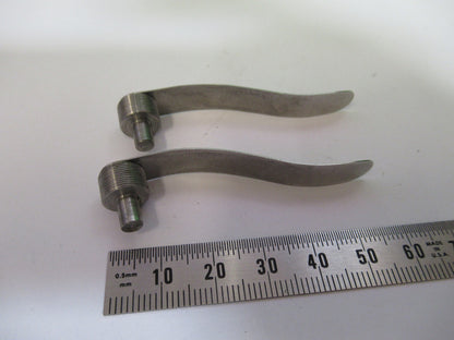 BAUSCH LOMB PAIR CLIPS STAGE MICROSCOPE PART AS PICTURED X5-A-63