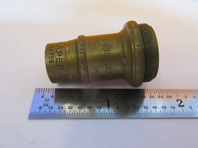 ANTIQUE BRASS SPENCER INCOMPLETE OBJECTIVE MICROSCOPE PART AS PICTURED &7B-B-29