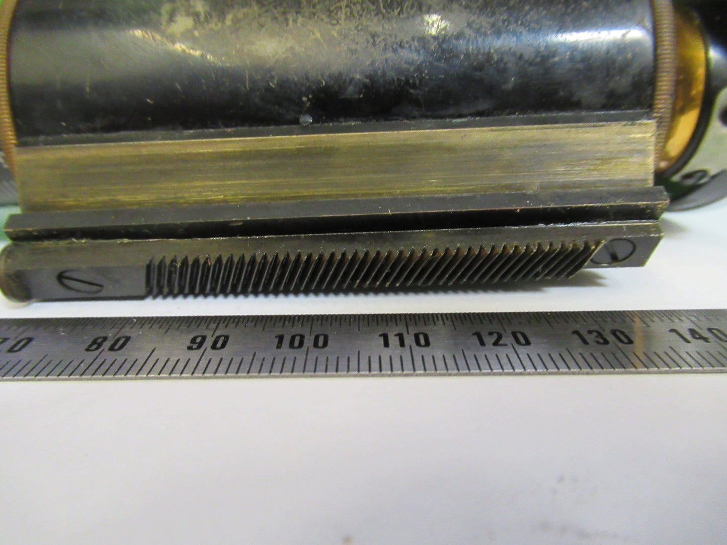 ANTIQUE BRASS SPENCER AO TUBUS + NOSEPIECE MICROSCOPE PART AS PICTURED V1-A-16