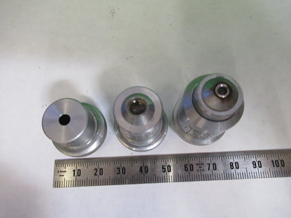 LOT UNITRON JAPAN OBJECTIVE 4X 10X 40X LENS MICROSCOPE PART AS PICTURED X4-A-30
