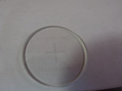 CROSSHAIR RETICLE MICROMETER for OCULAR MICROSCOPE OPTICS AS IS &51-A-47
