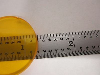 MICROSCOPE PART OBJECTIVE ZEISS GERMANY YELLOW FILTER OPTICS AS IS BIN#P4-06