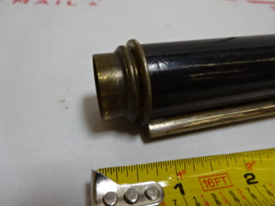 ANTIQUE FRENCH 1880's BRASS TUBUS + OBJECTIVE MICROSCOPE PART FRANCE &96-94