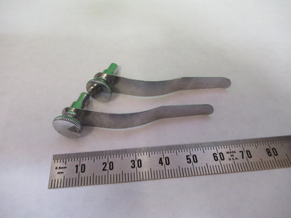 SPENCER AO USA PAIR CLIPS STAGE MICROSCOPE PART AS PICTURED X9-B-04