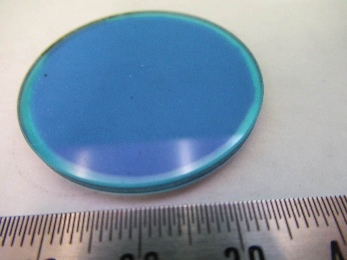 OLD LEITZ WETZLAR BLUE GLASS FILTER OPTICS MICROSCOPE PART AS PICTURED X4-A-42
