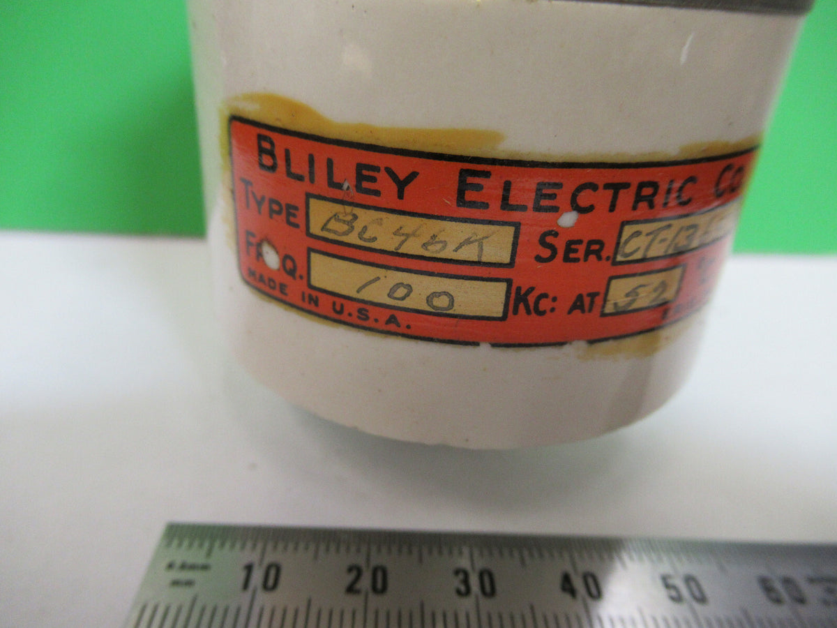 Vintage 1940's Quartz Crystal Bliley Electric Co. BC46H Frequency 100 Kc