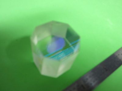 OPTICAL RARE BEAM SPLITTER OCTAGON coated in middle LASER OPTICS BIN#40-87