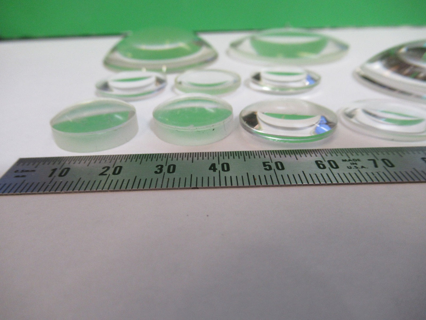 OPTICAL MICROSCOPE LOT LENSES CONVEX CONCAVE OPTICS AS PICTURED T5-A-82