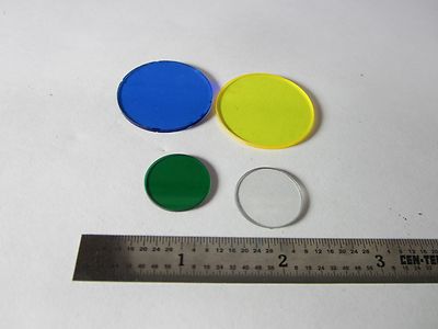 Optical Microscope Olympus Japan Lot Filter + Reticle Optics