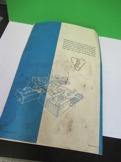 Antique Bausch & Lomb Use of Microscope Booklet 1952 Part