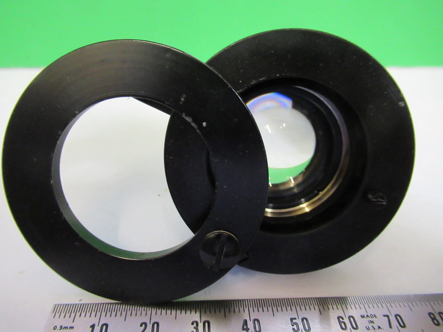 OLYMPUS JAPAN CONDENSER IRIS ASSEMBLY MICROSCOPE PART AS PICTURED T3-B-51