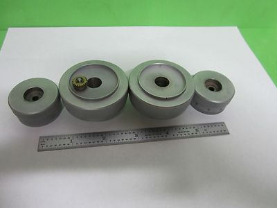 MICROSCOPE PART POLYVAR REICHERT LEICA SET OF KNOBS LOT 4 EA AS IS BIN#S6-12