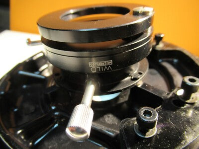 WILD M11 SWISS STAGE TABLE + CONDENSER MICROSCOPE PART as pictured &55R-B-01