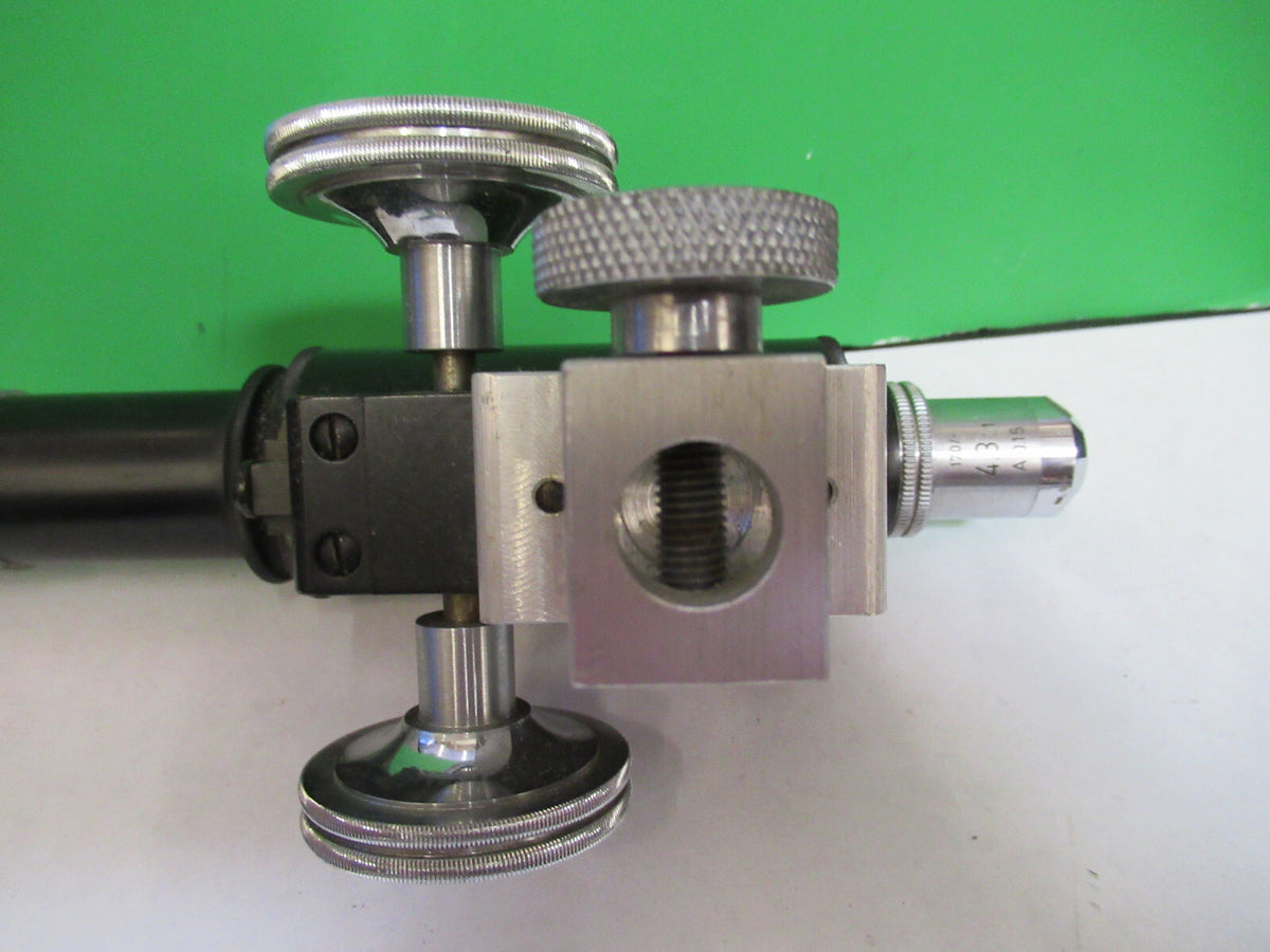 AMERICAN OPTICS AO TUBUS + OBJECTIVE LEITZ 4.3X MICROSCOPE PART AS PIC S1-B-84