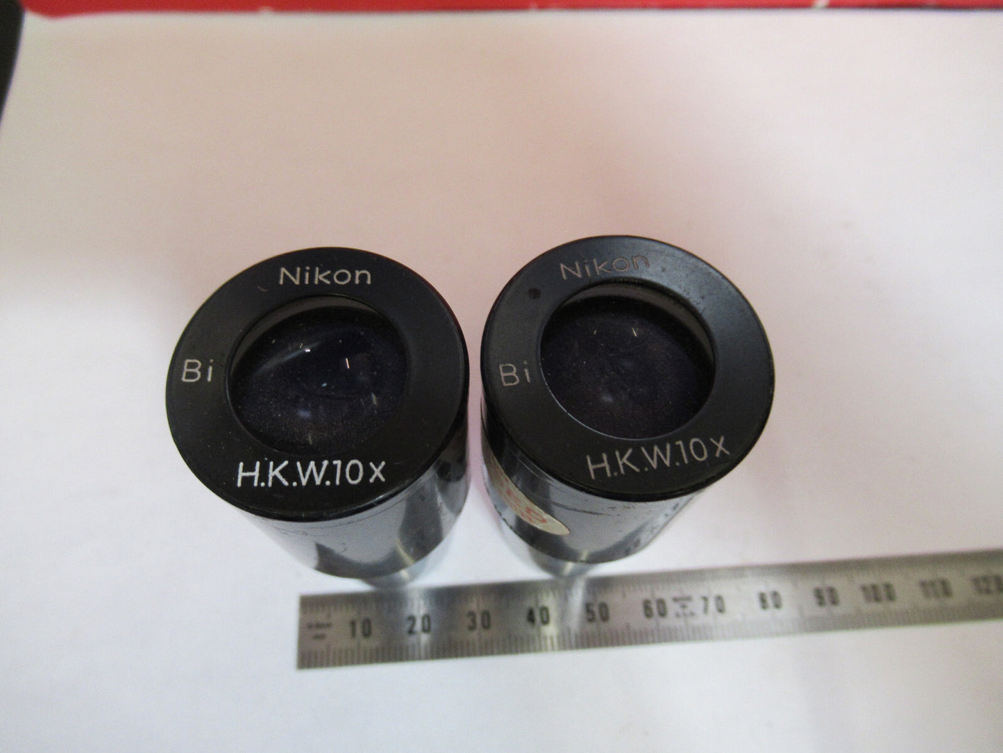 NIKON JAPAN EYEPIECE PAIR HKW 10X MICROSCOPE PART OPTICS S3-B-13