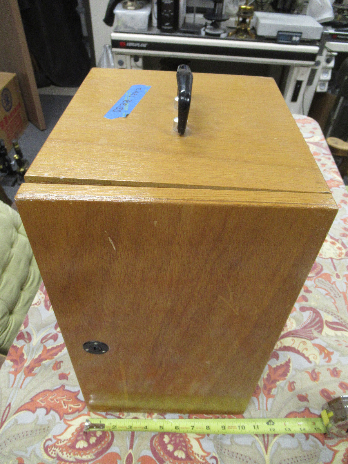 EMPTY WOOD CABINET for ANTIQUE CARL ZEISS GERMANY MICROSCOPE PART AS PICTURED
