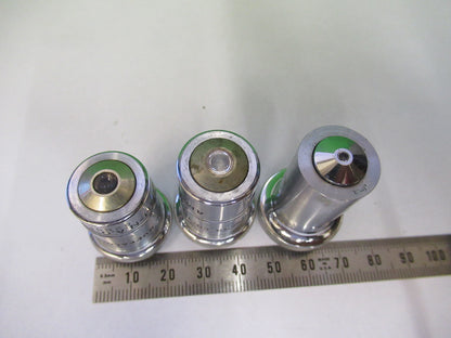 Lot 3 ea Objectives Spencer Lens Co. American Optical Co., one Eds Corp Microscope Part