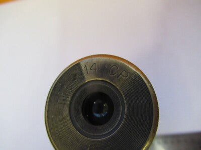 Antique Brass Rare 14 Cp Eyepiece Ocular Microscope Part