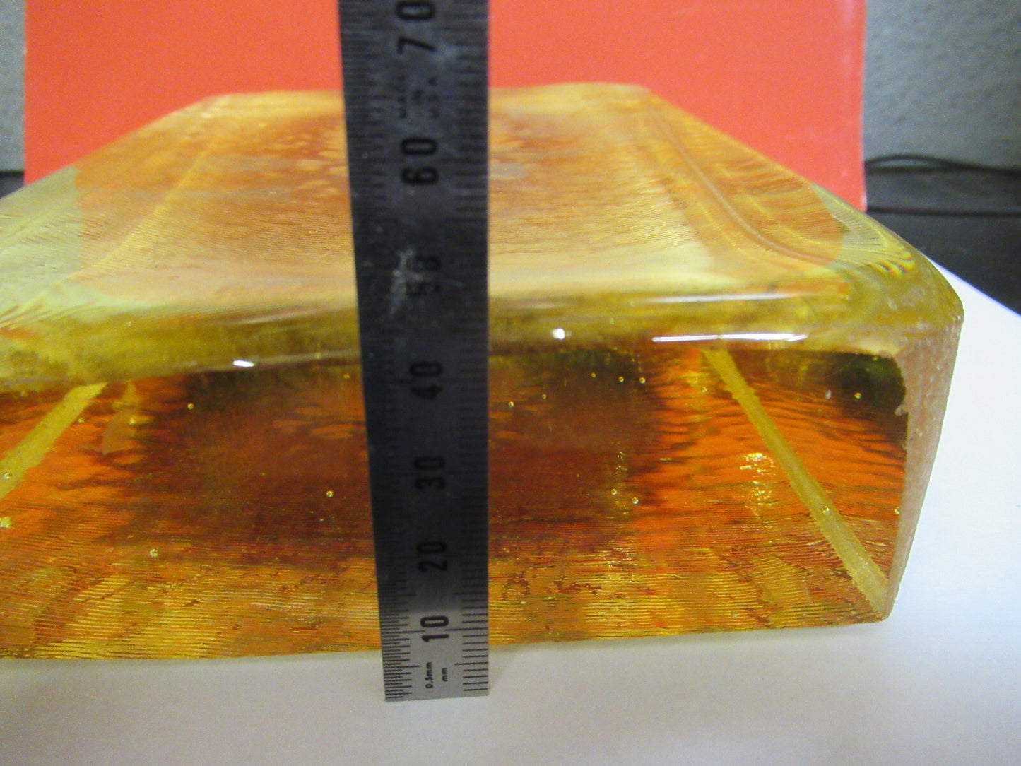 HUGE PIECE OF PHOSPHATE GLASS BLOCK as melted  VERY RARE AS PICTURED G4-A-11
