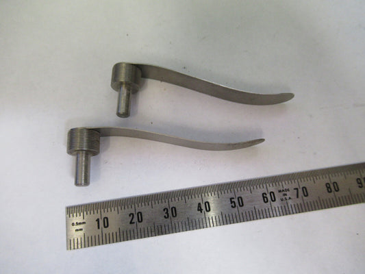 Antique Bausch & Lomb Pair Clips Microscope Part